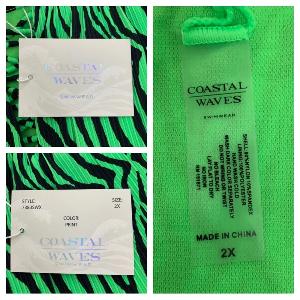 Coastal Waves ruffle neckline